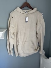 Oversized NSF Marley Hooded Sweater In The Color Bone 449 NWT Size XS
