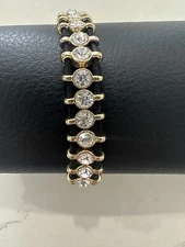 ✨ JUICY COUTURE Crystal Gold & Black Metal Adjustable Cord Bracelet — So GORG! ✨