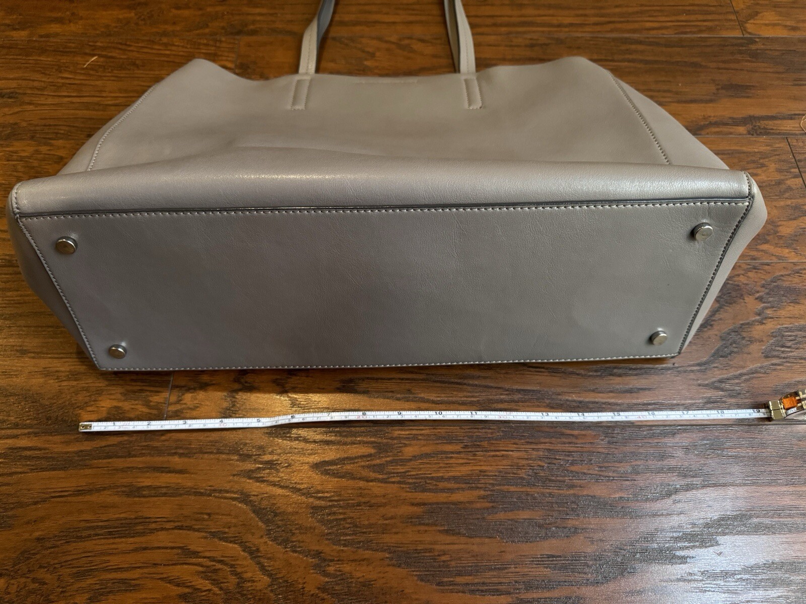 Banana Republic Larkin Leather Tote Bag Large Purse In Grey