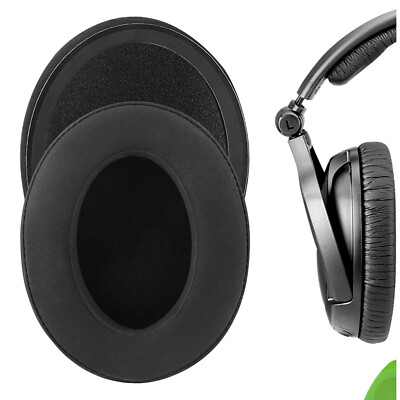 Geekria Velour Replacement Ear Pads for Sennheiser HD380 Pro Headphones (Black)