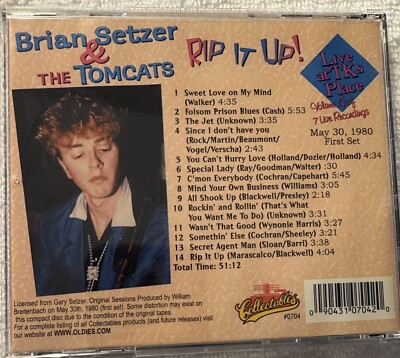 Brian Setzer & The Tomcats アルバム7枚セット Brian Setzer & The Tomcats, Rip It Up!, CD 90431070420| eBay