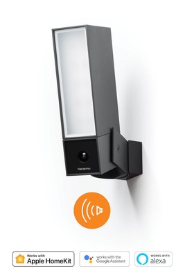 Netatmo Presence Outdoor Sicherheitskamera mit 105 dB Alarmsirene und Flutlicht 