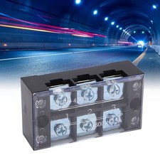 2pcs Terminal Strip 45A 600V TB Fixed Type PC Brass Dual Row Screw TerminalBlock