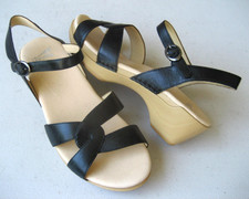 Women's Dansko Sandal Karmen Black Leather Size 38 / 7.5-8 NEW