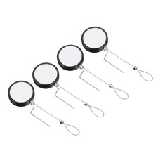 4Pcs Retractable Remote Control Tether Security Remote Cable Lock Black