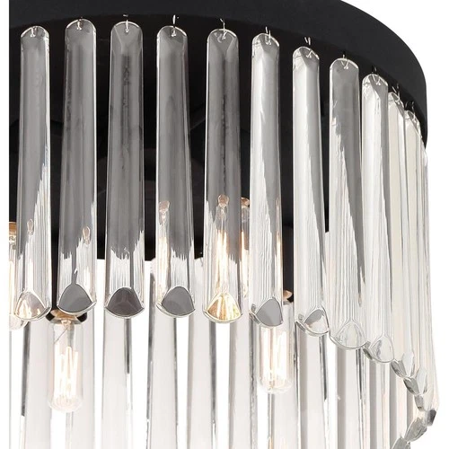 Crystorama EMO-5400-BF Emory 4 Light 15 inch Black Forged Flush Ceiling Light - Picture 5 of 8