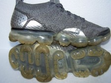 Nike Air VaporMax Flyknit 2 Chrome Grey/Black Sneakers 942842-014 Men's 8M EC