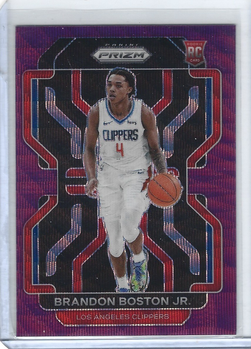 2021-2022 Prizm Brandon Boston Jr. Purple Wave Prizm No. 330