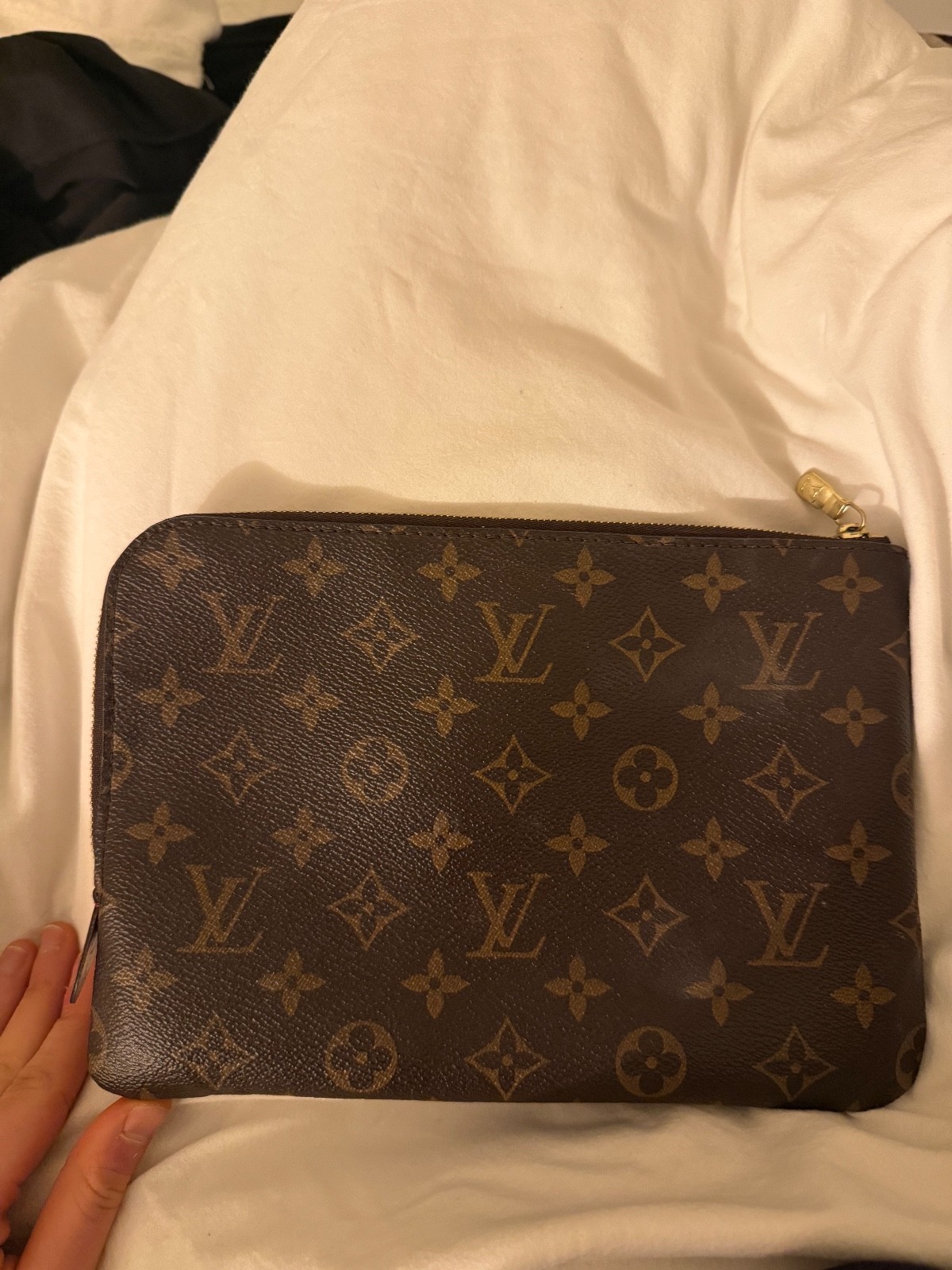 Louis Vuitton Etui Voyage Clutch PM Brown Leather