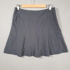Athleta Wear About Skort Womens Size 10 Grey A-Line Skirt Zip Pocket Activewear
