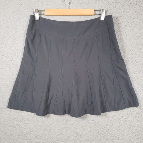 Athleta Wear About Skort Skirt Womens  8 Grey A-Line Short Zip Pocket Activewear