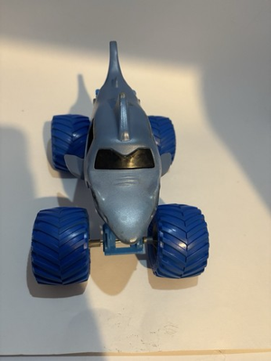 #ad Megalodon Monster Jam Truck 1:24 Scale Metal Diecast Shark Body Blue Tires. $25.00