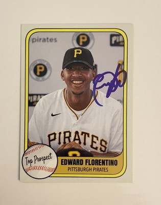 Edward Florentino SIGNED Custom Baseball Card AUTO Pittsburgh 