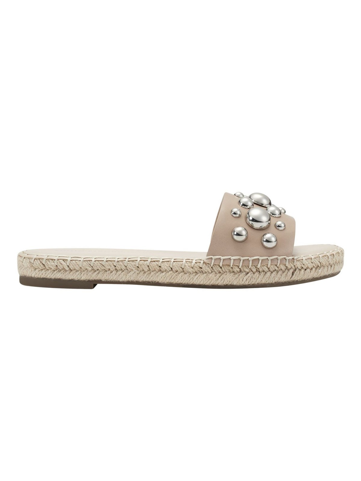 MARC FISHER Womens Beige Studded Beira Almond Toe Slip On Espadrille Shoes 7 M 4890₽