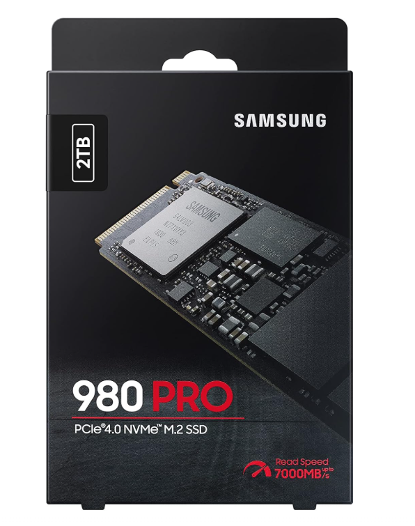 Samsung 980 PRO, 2TB, Internal, M.2 2280 (MZ-V8P2TOB/AM) Solid