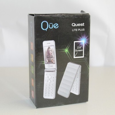 Rare Vintage Quest Lite PLUS QUE Phone International Silver Collectible In Box