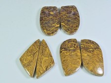 31-35MM Natural Mariam Jasper Mix Matched Pair Loose Gemstone 3 Pair Lot