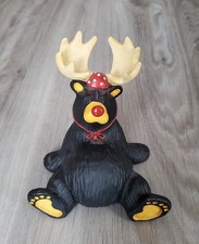 Big Sky Carvers Jeff Fleming BEARFOOTS BEARS "RUDY" Red Nose Reindeer Christmas