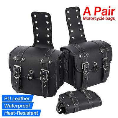 A Pair Motorcycle Saddlebag For Harley Sportster XL 883 1200 Honda/Yamaha/Suzuki