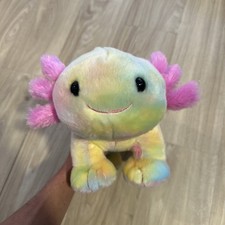 18" Build A Bear BAB Tye Dye Pastel Rainbow Axolotl