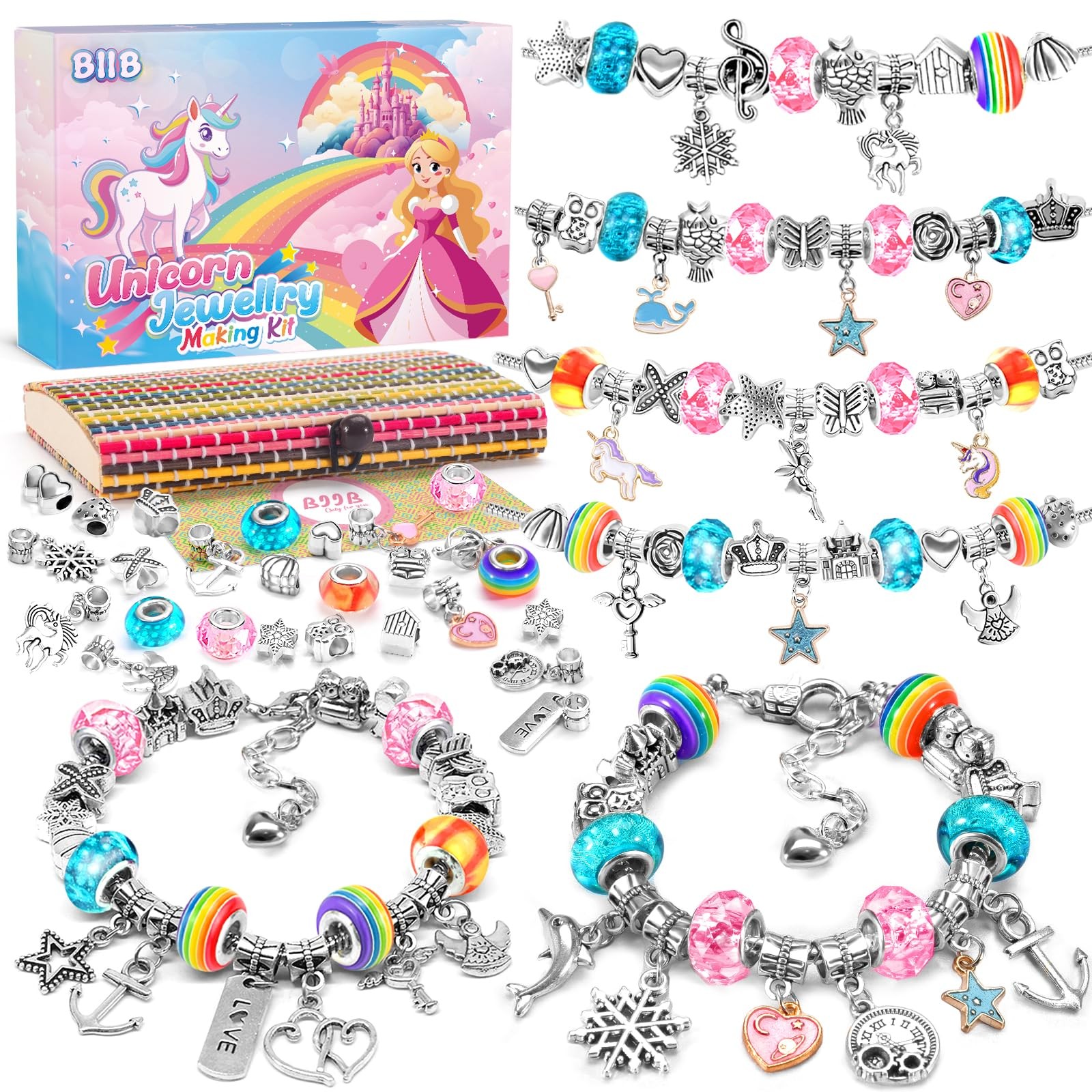 Unicorn Gifts for Girls Bracelet Making Kit Jewellery Making Kit Gifts for