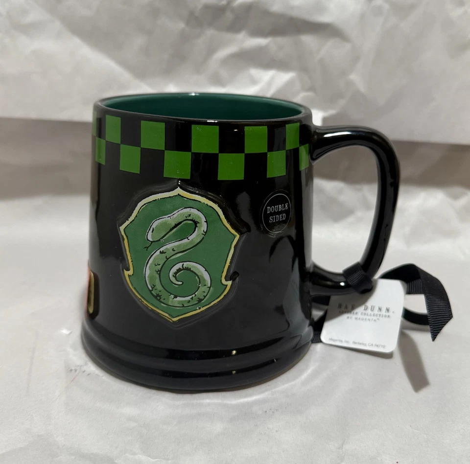 Rae Dunn X Harry Potter Black/Green DOUBLE SIDED SLYTHERIN Mug NWT - Image 2 of 4