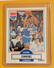 Fleer 1990-91 Update Lionel Simmons #U-87 Rookie Basketball Card Kings. rookie card picture