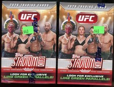 LOT OF (2) 2026 TOPPS STADIUM CLUB UFC VALUE BLASTER BOXES MMA