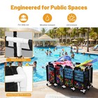 Yescom 335 Gallon Pool Float Storage Bin 67"x32"x36" Rolling Toys Cart — photo 3