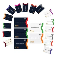 RFID Blocking Sleeves, 20-Pack Set, Color Coding System, Identity Theft Preve...