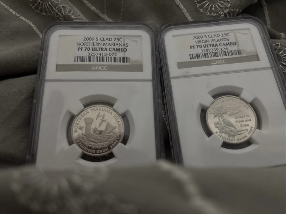 2009-S No. Mar Is. &   State Qtr Clad 2 Coin Lot NGC PF70 Virginia Islands - Image 3 of 3