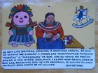 Exvoto Woman makes traditional rag dolls Marias or Mazahuas theme hand painted