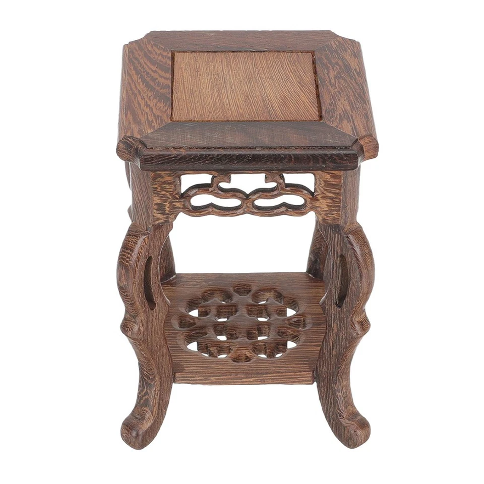 Mini-Pflanzenständer Blumentopfständer Holz -Untertasse Bonsai Podest - Bild 3 von 4