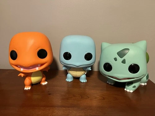 Funko Pop! Vinyl Jumbo 10" Pokemon Lot Starters Charmander Bulbasaur Squirtle