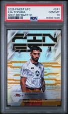 2025 Topps Finest UFC Ilia Topuria #241 Gold Refractor /20 PSA 10 Pop 1