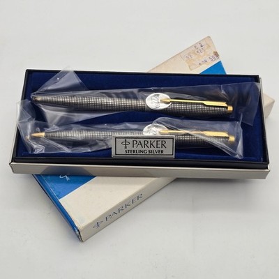 Vintage Parker 75 Cisele Sterling Silver Pen & Mechanical Pencil