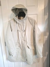 Joules Padstow Hooded Cream/Neutral Coat Size 18 100% Cotton 