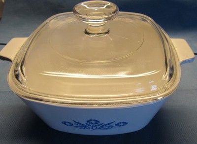 Corning Ware 1960-1961 Blue Cornflower 1 3/4 Quart Casserole w