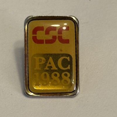 CSC Computer Sciences Corporation?  PAC 1988 Lapel Pin VTG Pinback
