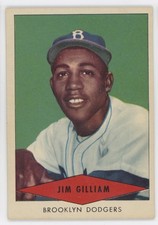 1954 Red Heart Dog Food James Jim Gilliam Brooklyn Dodgers VGEX Odd Ball