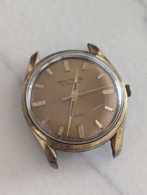 WALTHAM Self-Winding Watch Body Only Scratched Crystal Untested Used