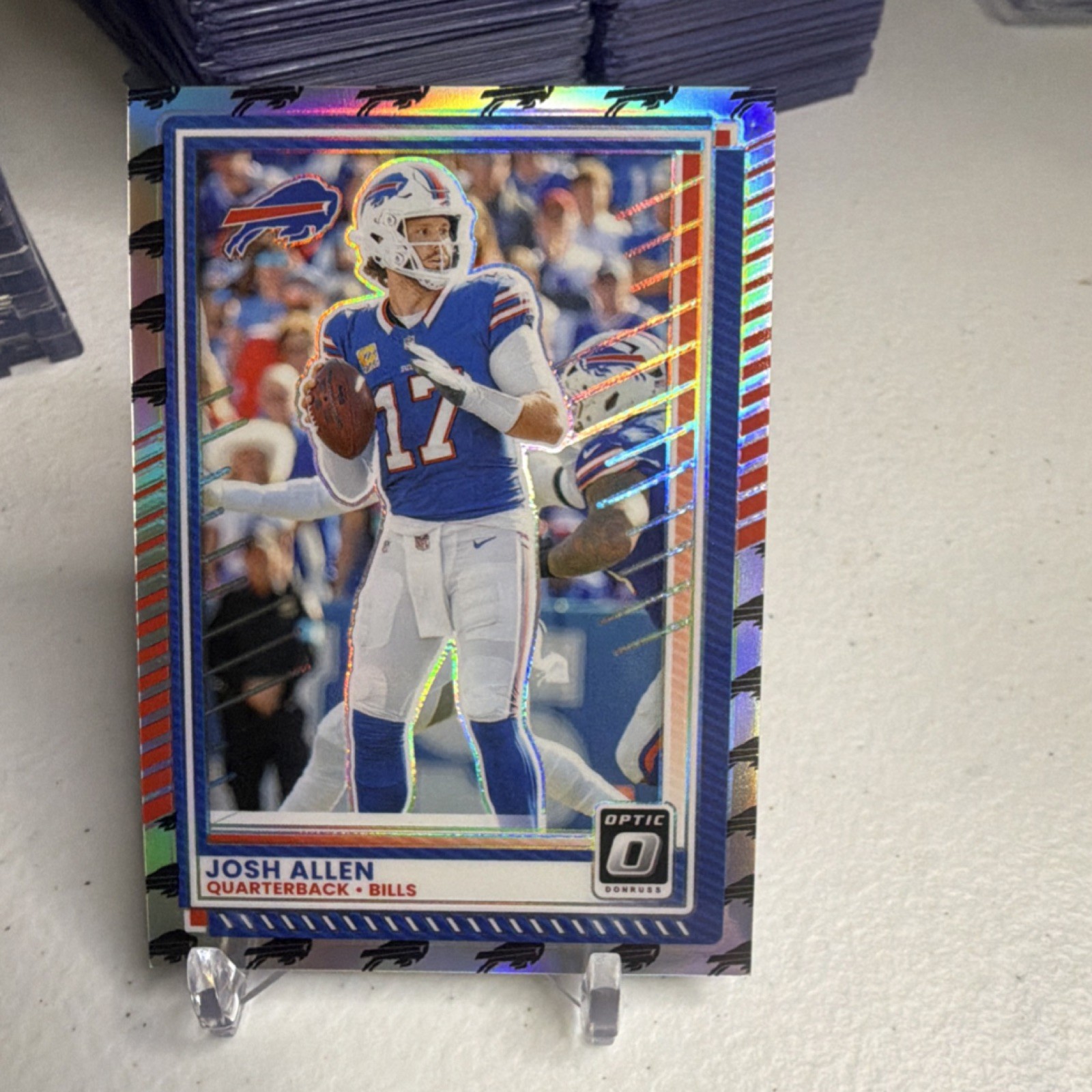 2025 Panini Optic Team Logo Prizm Josh Allen /32 Bills #70 Case Hit SSP