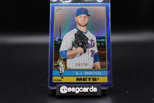 2025 Topps Heritage High Number - #597 A.J. Minter Blue Refractor /150
