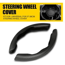 2x Steering Car Wheel Booster Carbon Fiber Cover Non-Slip Accessories Universal