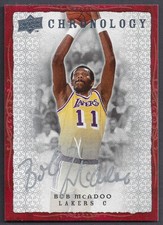 2007-08 Chronology Bob McAdoo Autographs #12 Silver Ink On Card Auto LA Lakers