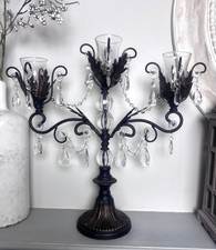 Candelabro candelabro de 3 brazos Mikasa candelabro prismas colgantes gótico victoriano