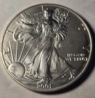 2001 Silver Eagle $1 Dollar 1oz Uncirculated .999 -GEM BU...