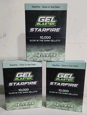 Gel Blaster Starfire 10,000 Glow In The Dark Gellets - Lot of 3 - BRAND NEW