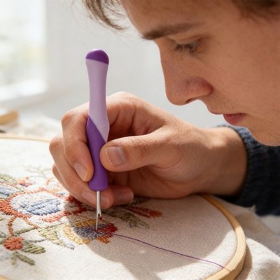 2Pcs Ergonomic Grip Seam Rippers Embroidery Thread Removal Tool for Quilting