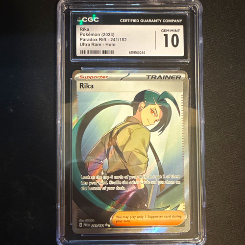 CGC 10 Gem Mint 2023 English SV04 Paradox Rift Rika Ultra Rare Holo 241/182